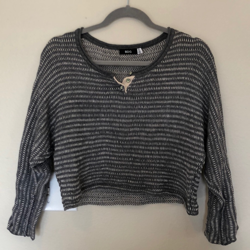 Grey BDG crop top sweater
